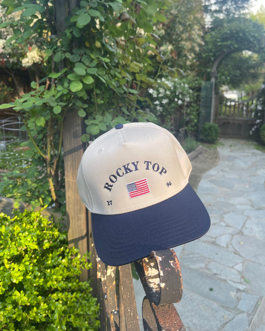 Blue and Natural Flag Hat